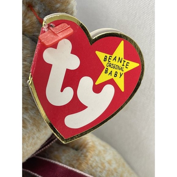 Ty 1999 Signature Bear Beanie Baby With Tag Vintage 9” Plush Bear With Heart Tag - Picture 10 of 10